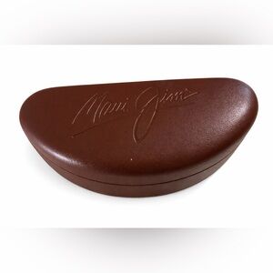 Maui Jim Brown Embossed Leather Sunglasses Case